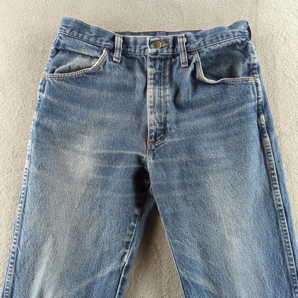 Vintage Rustler Jeans Mens 32x32 (Fits 30x31) Blue Straight Wallet Faded 90s Y2K